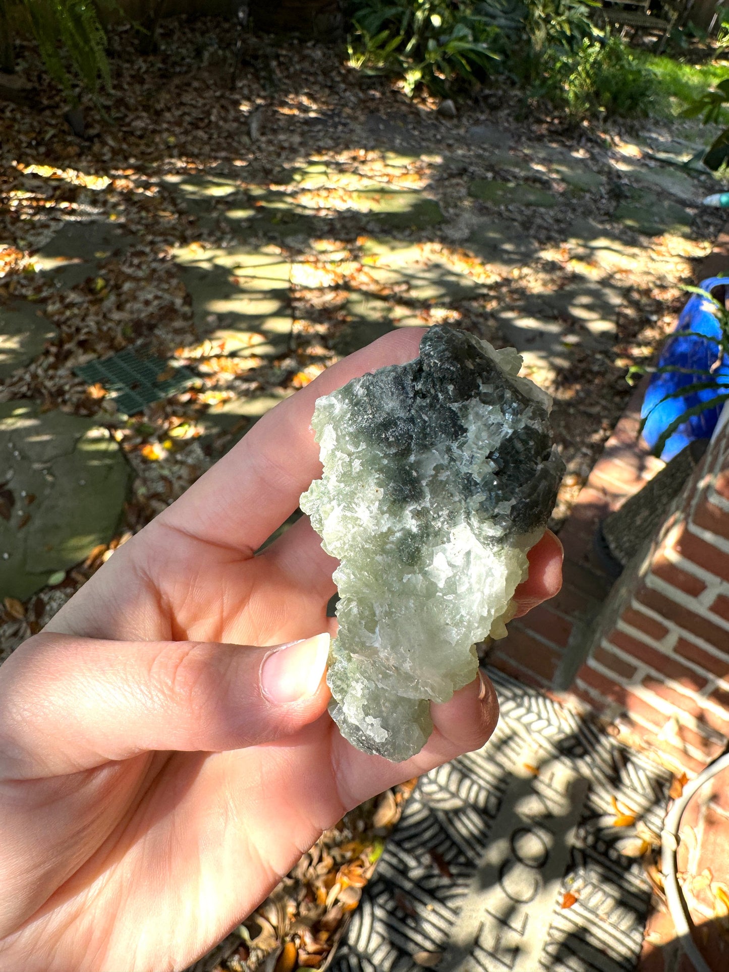 Green Prehnite Specimen 146.7g From South Africa Minerals Crystals
