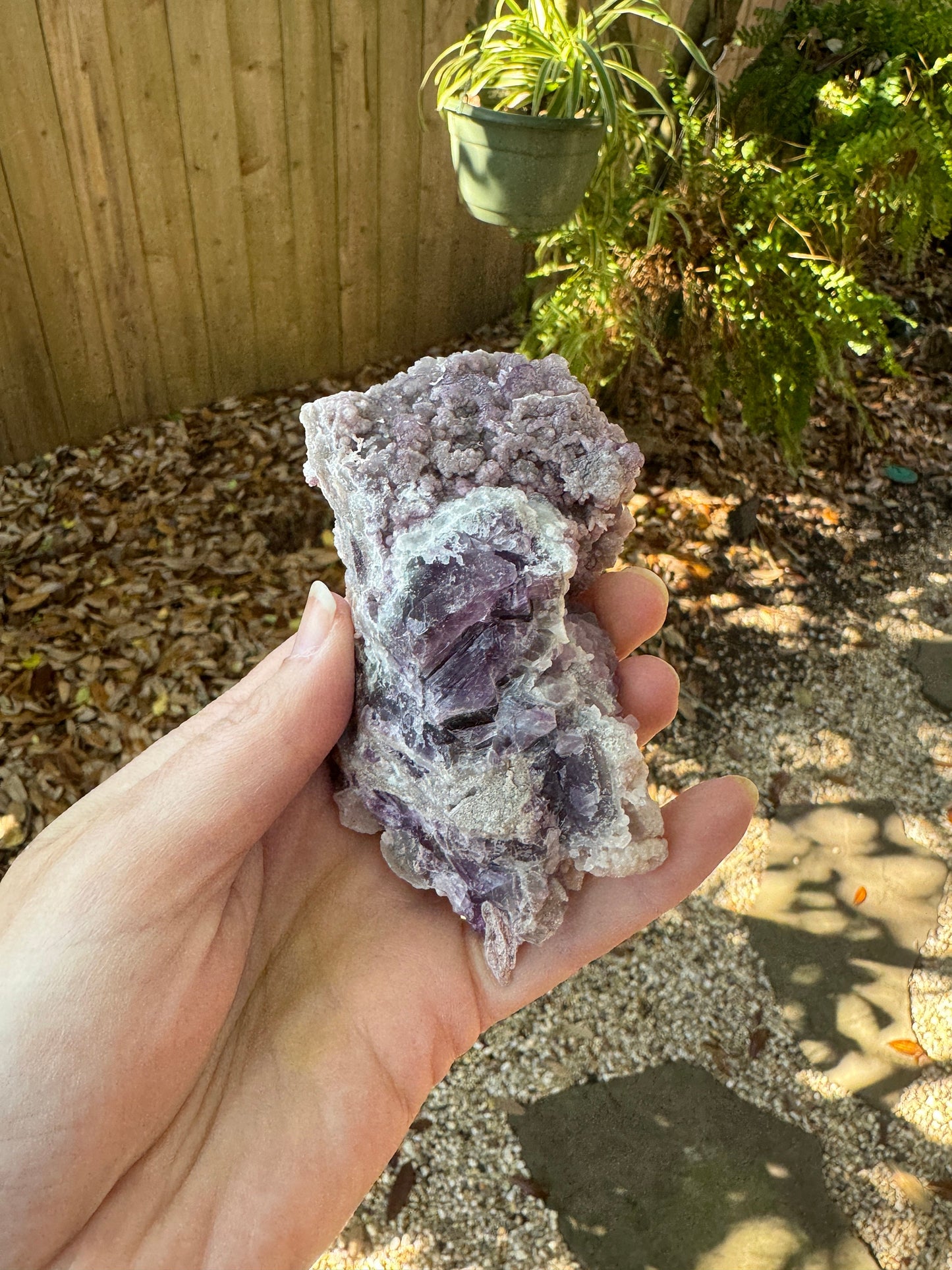Purple Fluorite With Quartz Epimorphs Second Chance Vein, Tombstone AZ 228g Mineral Crystal