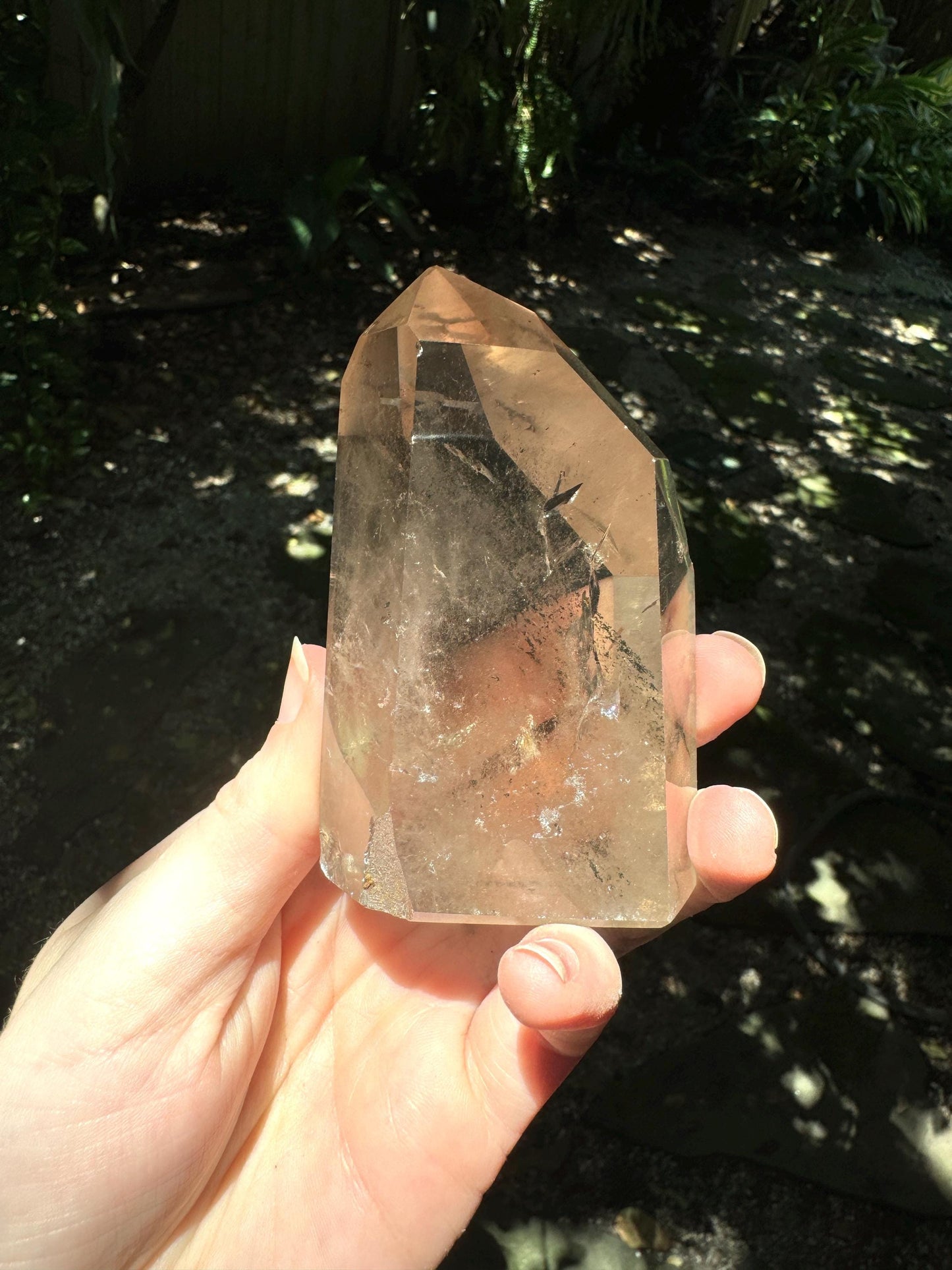 Beautiful 288.4g Brazilian Green Chlorite Phantom Quartz Polished Point Specimen Metaphysical, Healing, Pagan, Wicca, Collection