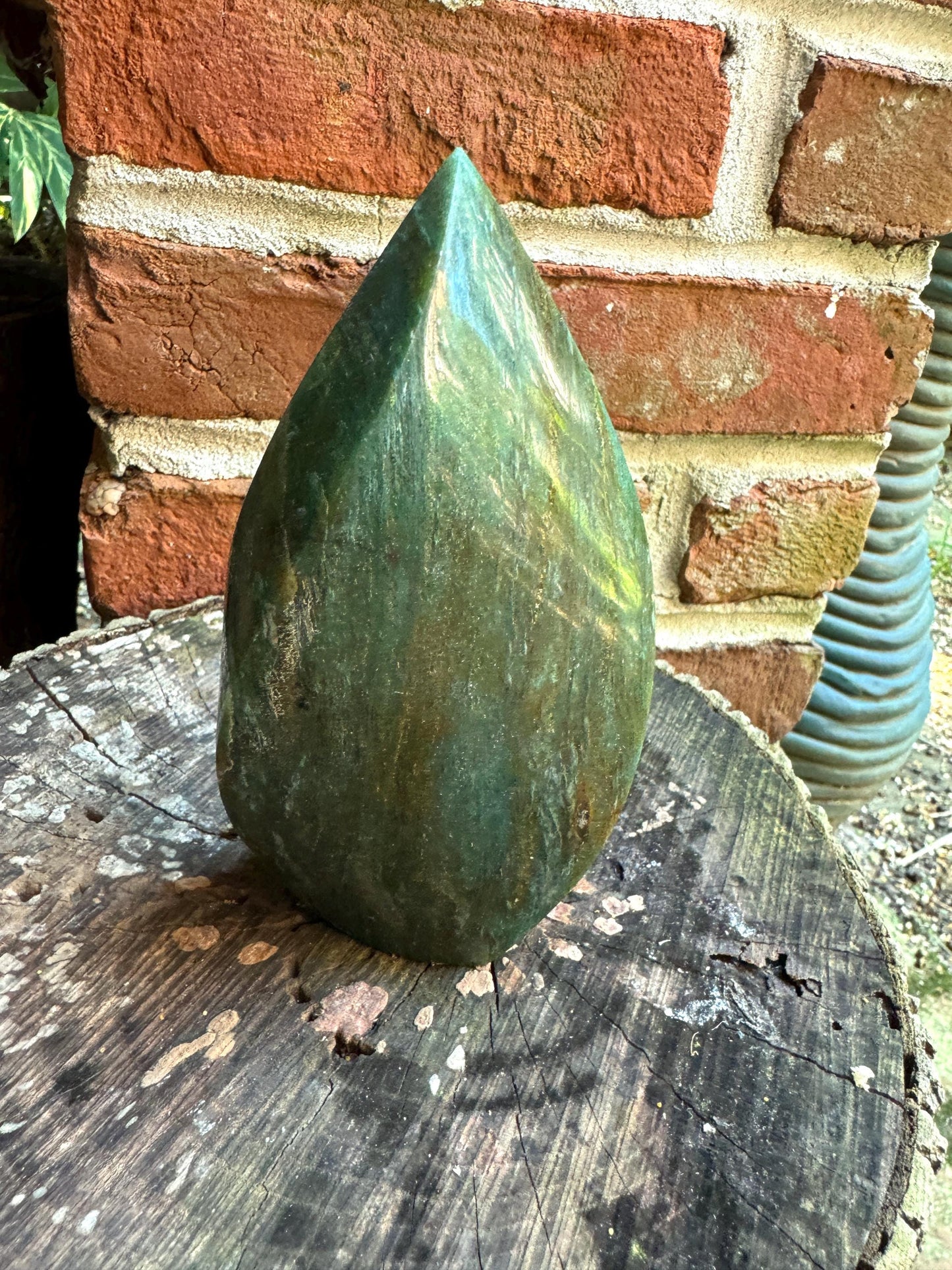 Polished Green Aventurine Fuchsite Free Form 758g 1lb 10.6oz Specimen From Brazil