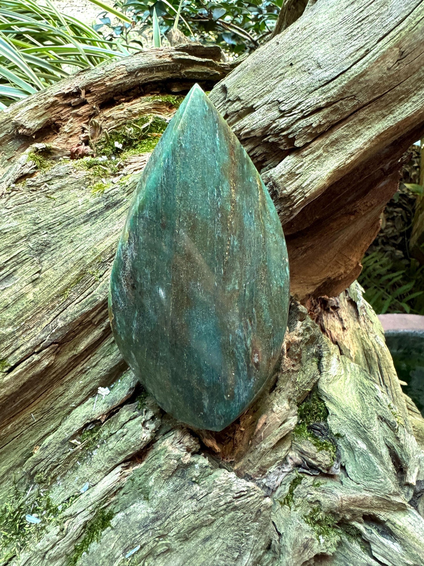 Polished Green Aventurine Fuchsite Free Form 758g 1lb 10.6oz Specimen From Brazil