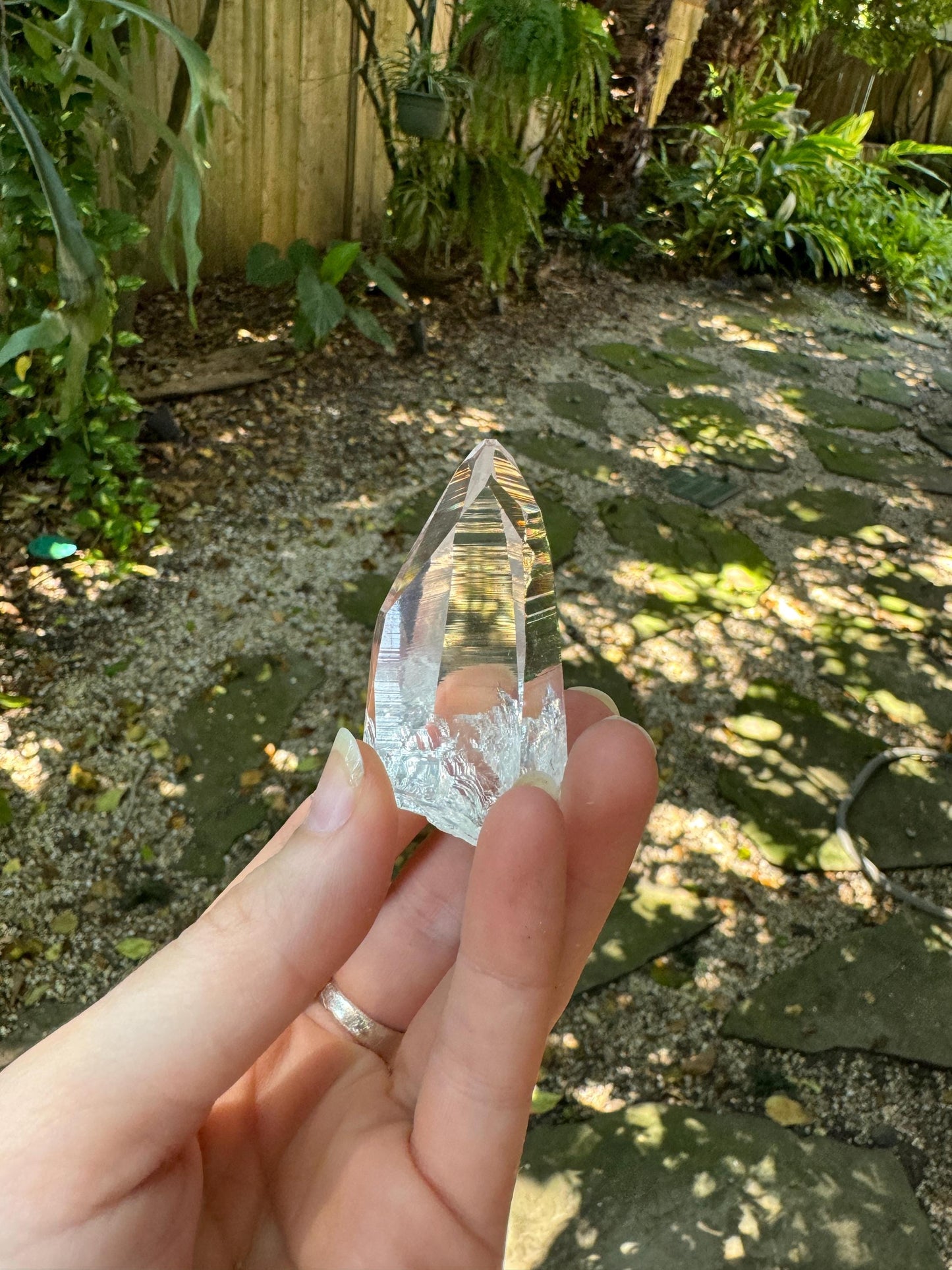 Stunning Columbian Lemurian Optical Quartz Point with Phantom Specimen 41.4g Mineral Crystal
