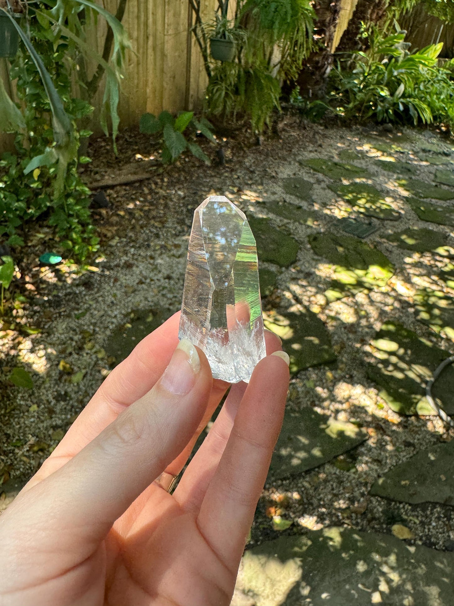 Stunning Columbian Lemurian Optical Quartz Point with Phantom Specimen 41.4g Mineral Crystal