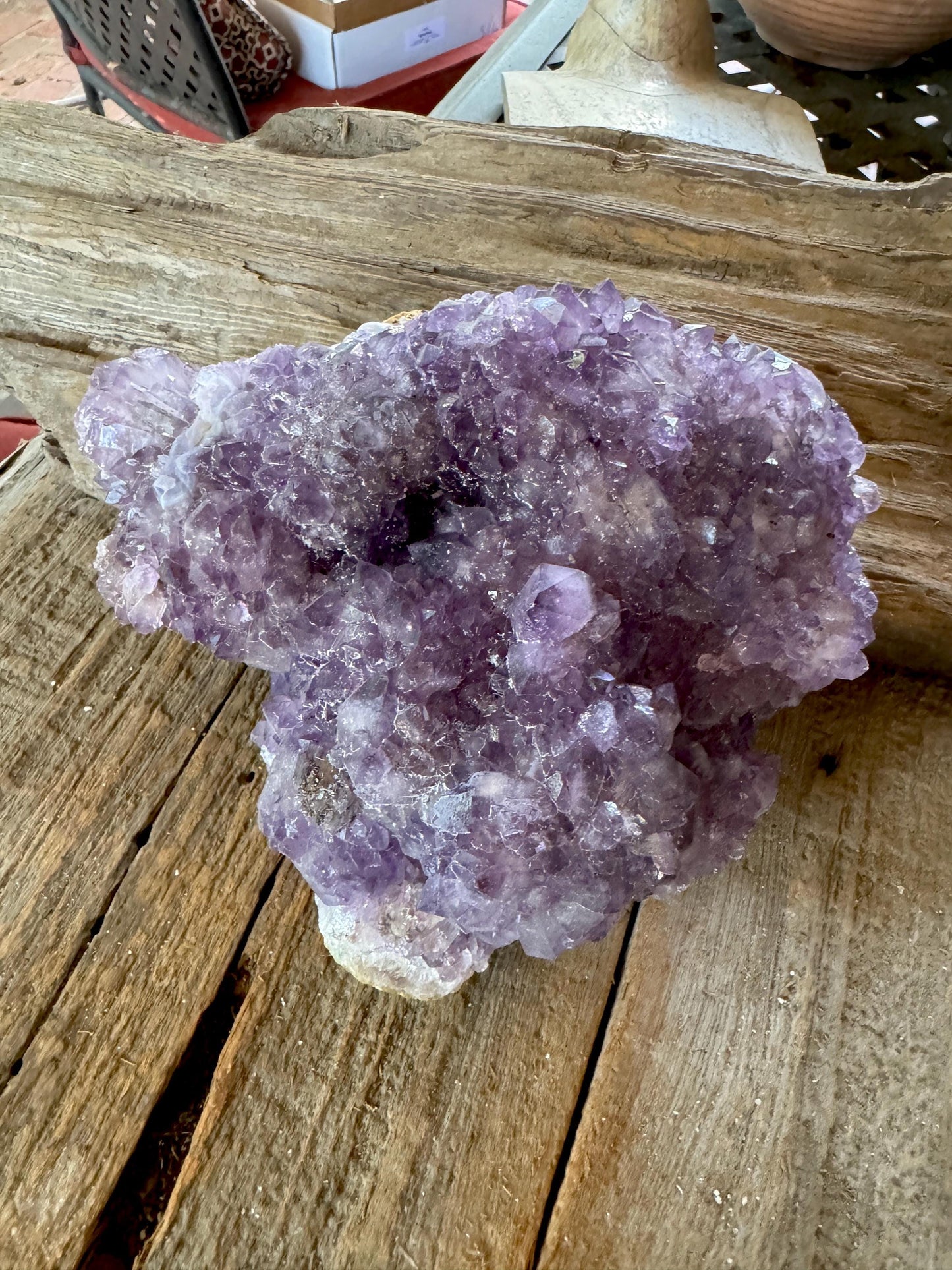 Beautiful Purple Amethyst Cluster Specimen 1.2kg 2lbs 10.6oz from Brazil Mineral Crystal