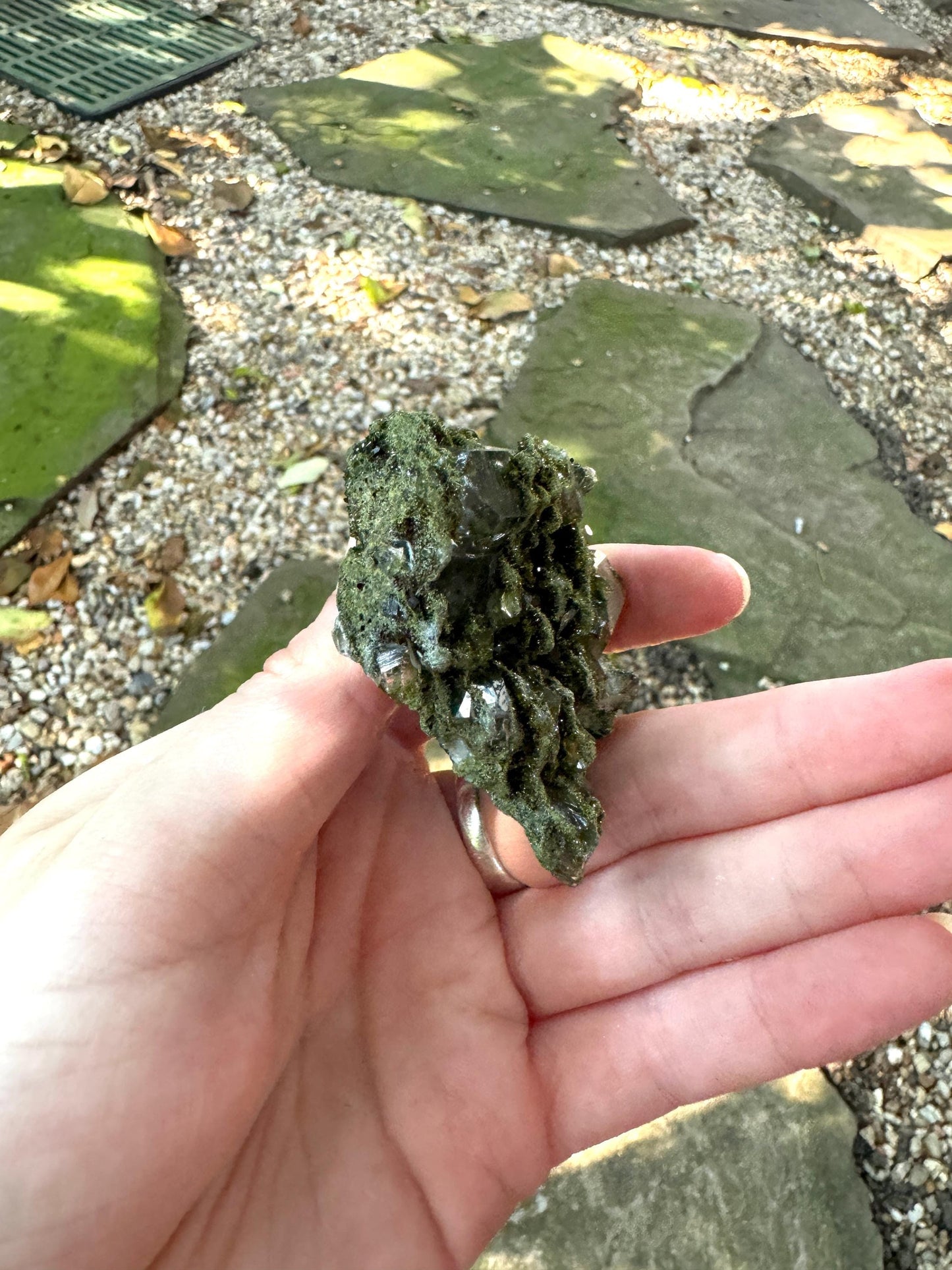 Epidote and Quartz Raw Crystal Specimen 71.1g, From Hakkari, Turkey Mineral Crystal