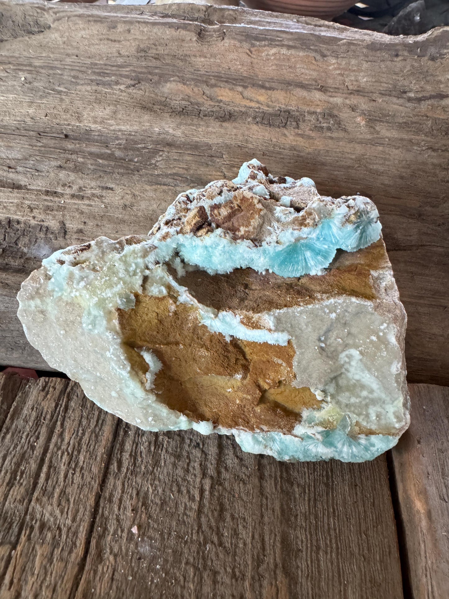 Raw Blue Aragonite Specimen From Afghanistan 283.9g Crystal Mineral