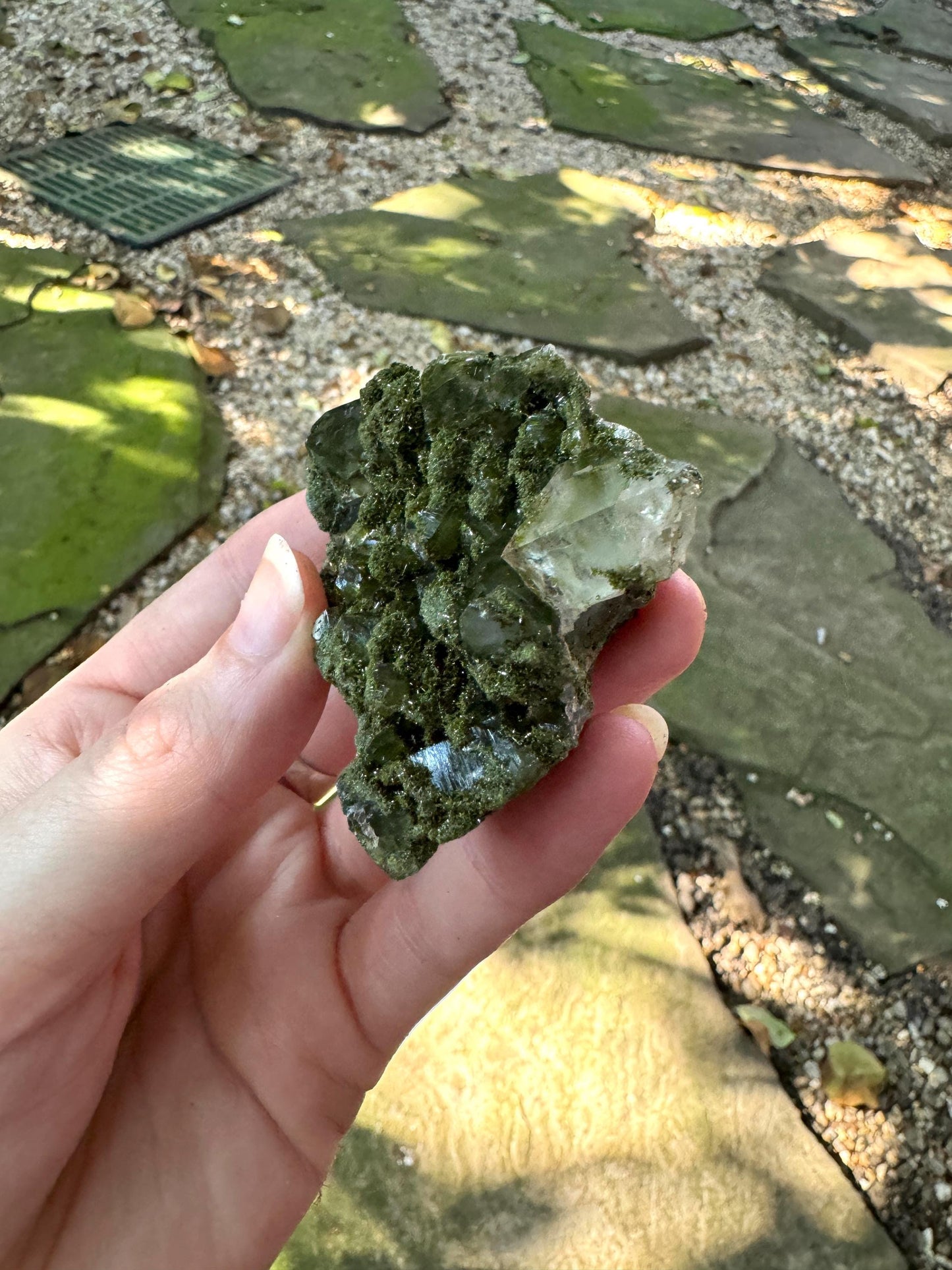 Epidote and Quartz Raw Crystal Specimen 71.1g, From Hakkari, Turkey Mineral Crystal