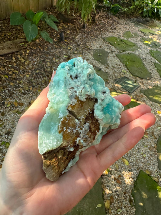 Raw Blue Aragonite Specimen From Afghanistan 283.9g Crystal Mineral