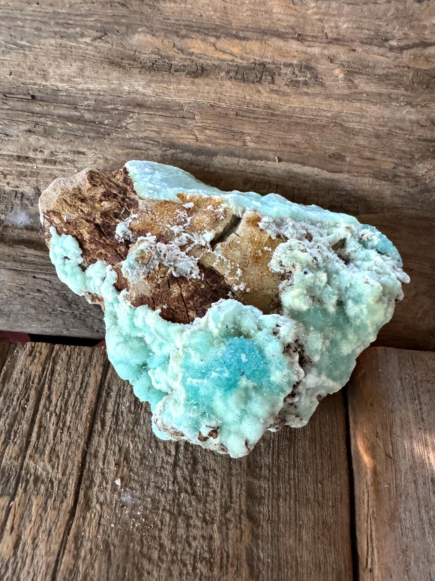 Raw Blue Aragonite Specimen From Afghanistan 283.9g Crystal Mineral