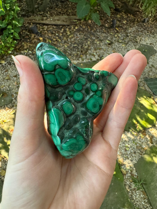 Lovely Polished Malachite Specimen from The Congo 167.2g Mineral Crystal