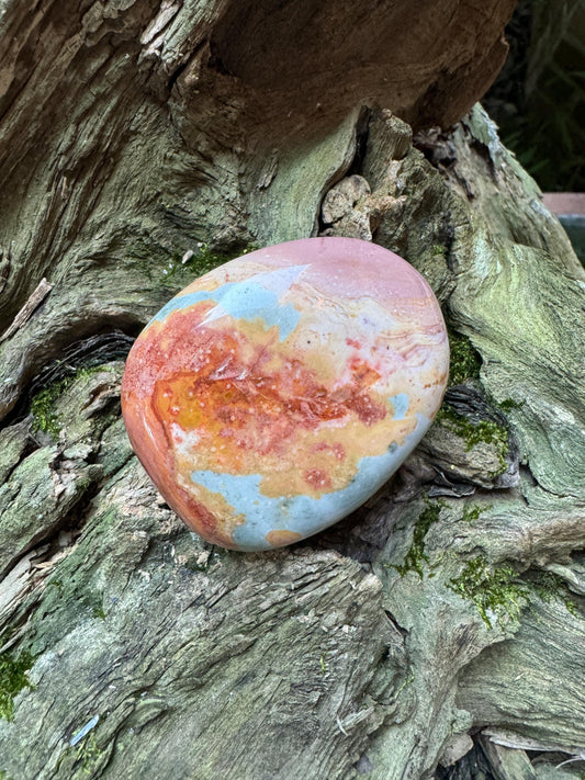Polychrome Jasper Palm Stone/Gallete 125.2g Beautiful Color variations Specimen Minerals Crystals