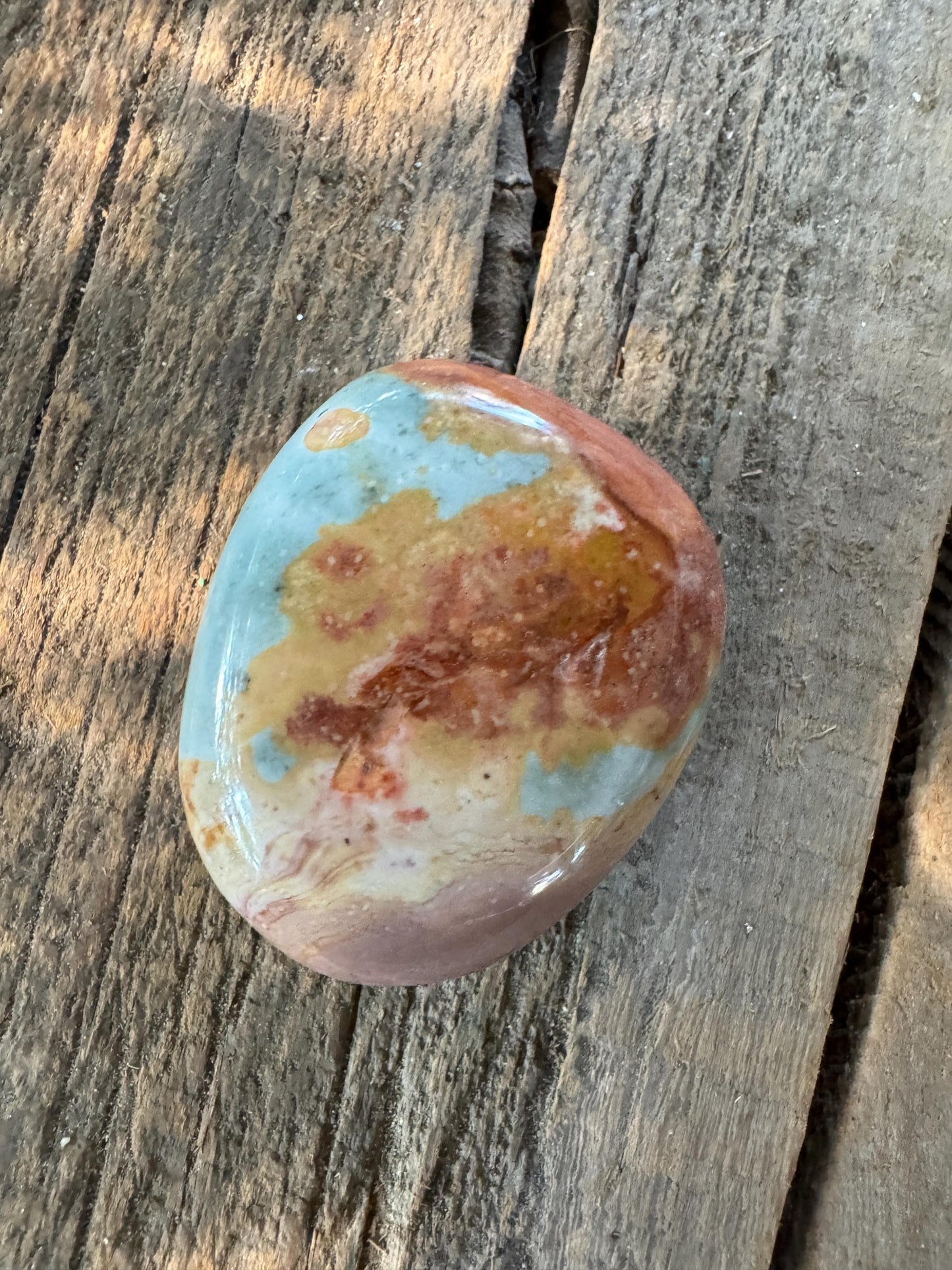 Polychrome Jasper Palm Stone/Gallete 125.2g Beautiful Color variations Specimen Minerals Crystals