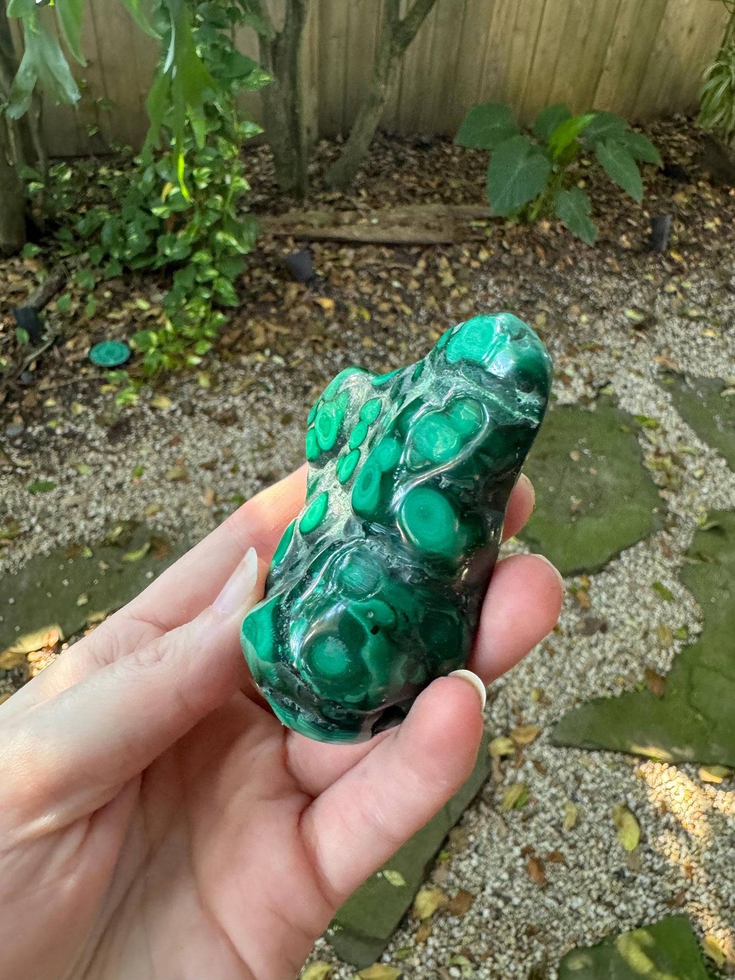 Lovely Polished Malachite Specimen from The Congo 167.2g Mineral Crystal