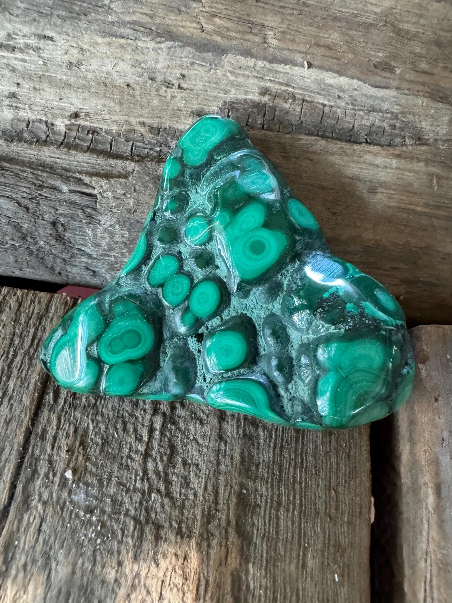 Lovely Polished Malachite Specimen from The Congo 167.2g Mineral Crystal