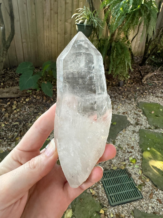 Brazilian Natural Lemuiran Quartz Point Specimen Minas Gerais, Brazil. 249.7g Mineral Crystal *minor tip damage