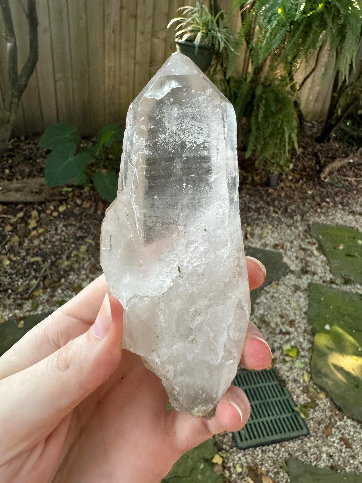 Brazilian Natural Lemuiran Quartz Point Specimen Minas Gerais, Brazil. 249.7g Mineral Crystal *minor tip damage