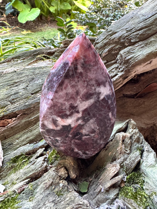 Polished Red Jasper Flame Quartz 522g From Brazil Mineral Specimen