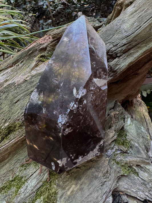 Stunning Half Polished 2.36kg 5lbs 3.3oz Quartz Point with Rutile Stone Specimen Mineral