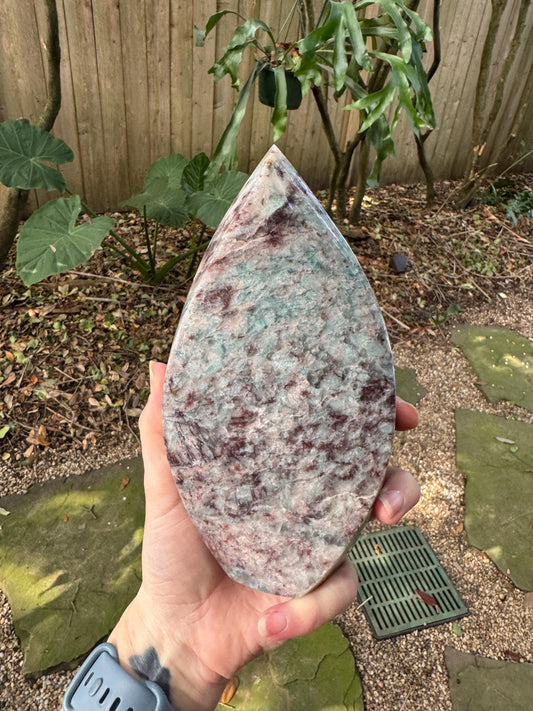 Polished Amazonite Teardrop Display Specimen 1228g 2lbs 11.3oz From Brazil