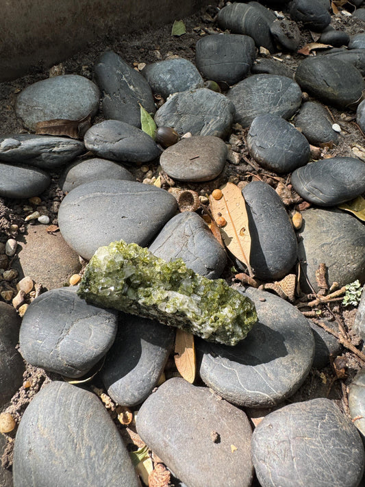 Epidote and Quartz Raw Crystal Specimen 76.9g, From Hakkari, Turkey Mineral Crystal