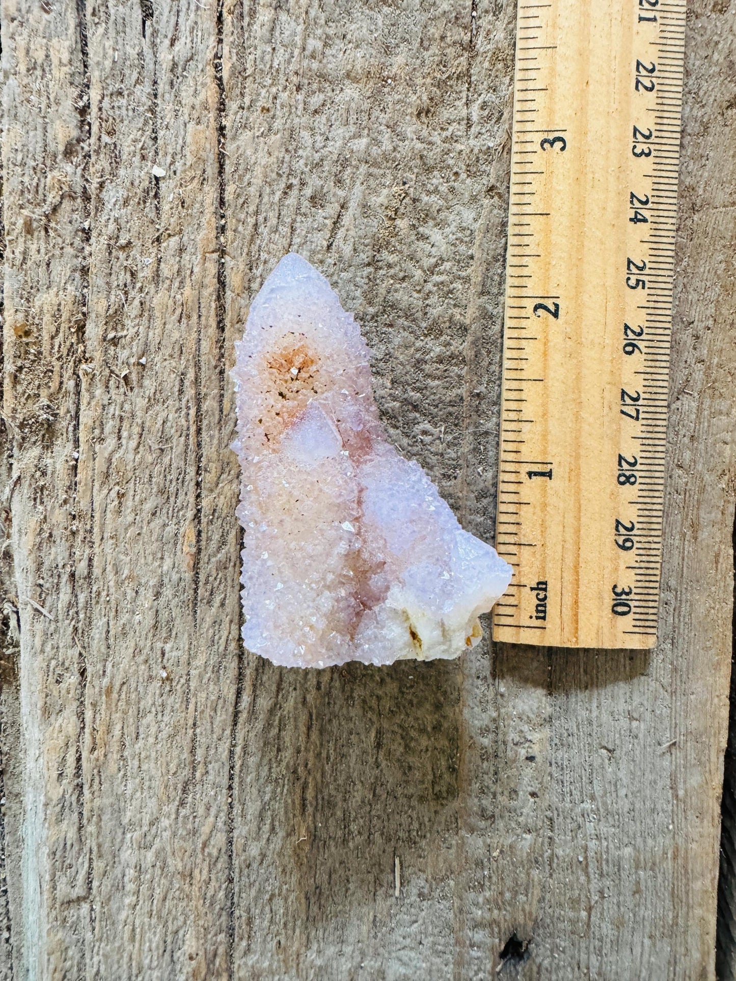 Pale Amethyst Spirit Quartz Cluster with iron and hematite 53.4g Specimen From Mpumalanga South Africa