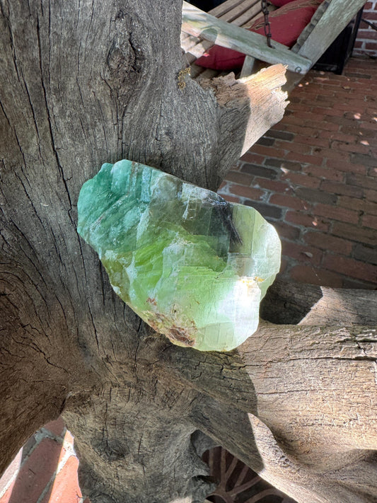 Blue-Green Calcite Specimen: 624g Mexican Mineral Crystal