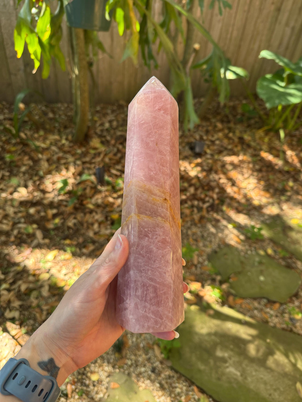 Polished Rose Quartz Tower, From Madagascar, 1180g 2lb 9.7oz Crystal, Specimen Mineral