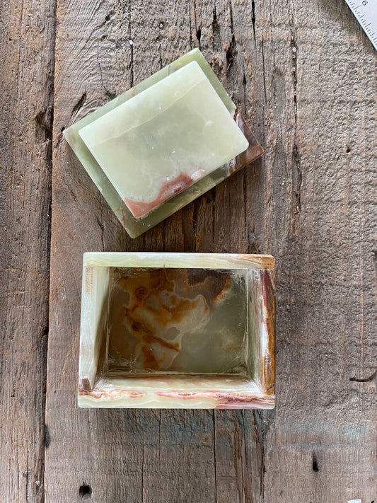 Banded Calcite Hand Made Boxes From Pakistan 628g 1lb 6.1oz