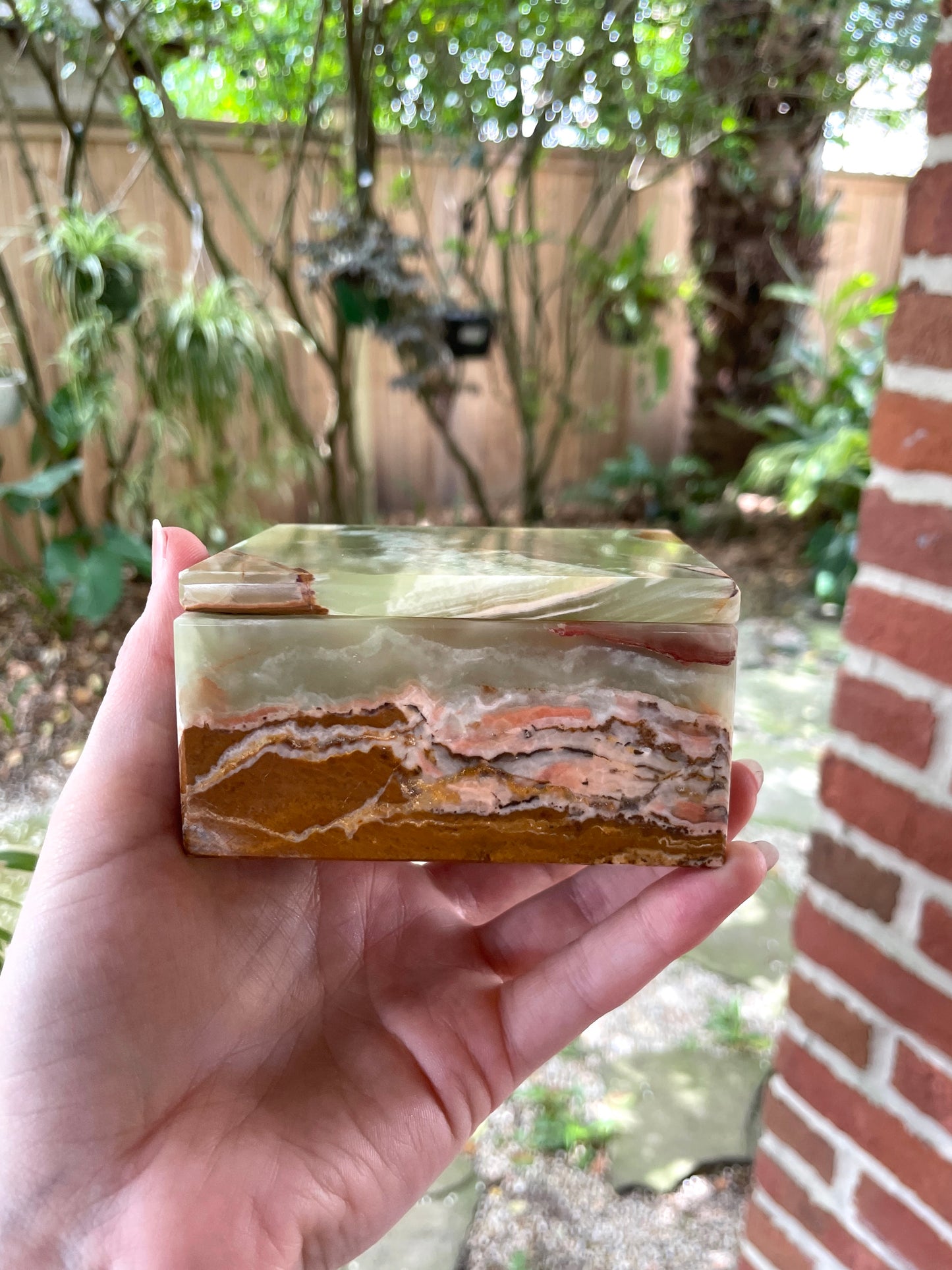Banded Calcite Hand Made Boxes From Pakistan 628g 1lb 6.1oz
