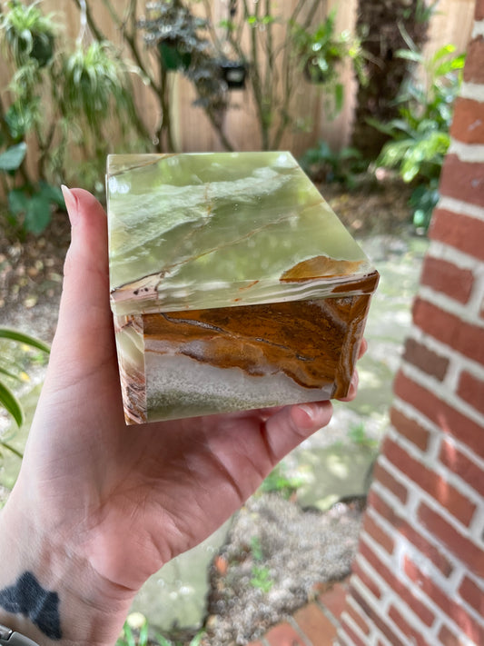 Banded Calcite Hand Made Boxes From Pakistan 628g 1lb 6.1oz