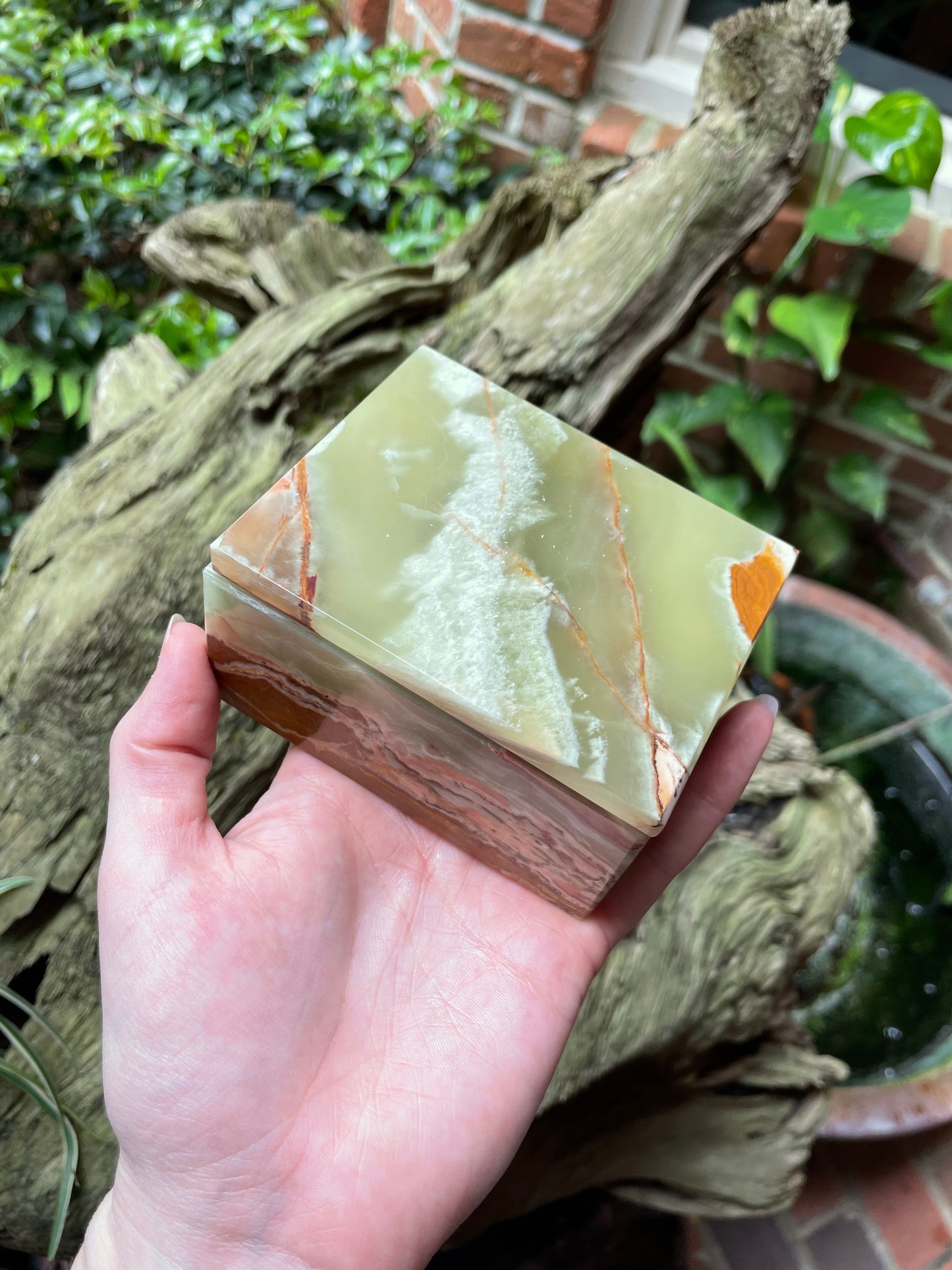 Banded Calcite Hand Made Boxes From Pakistan 628g 1lb 6.1oz