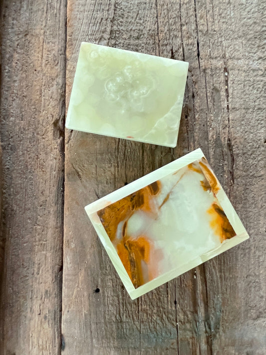 Banded Calcite Hand Made Boxes From Pakistan 600g 1lb 5.20z