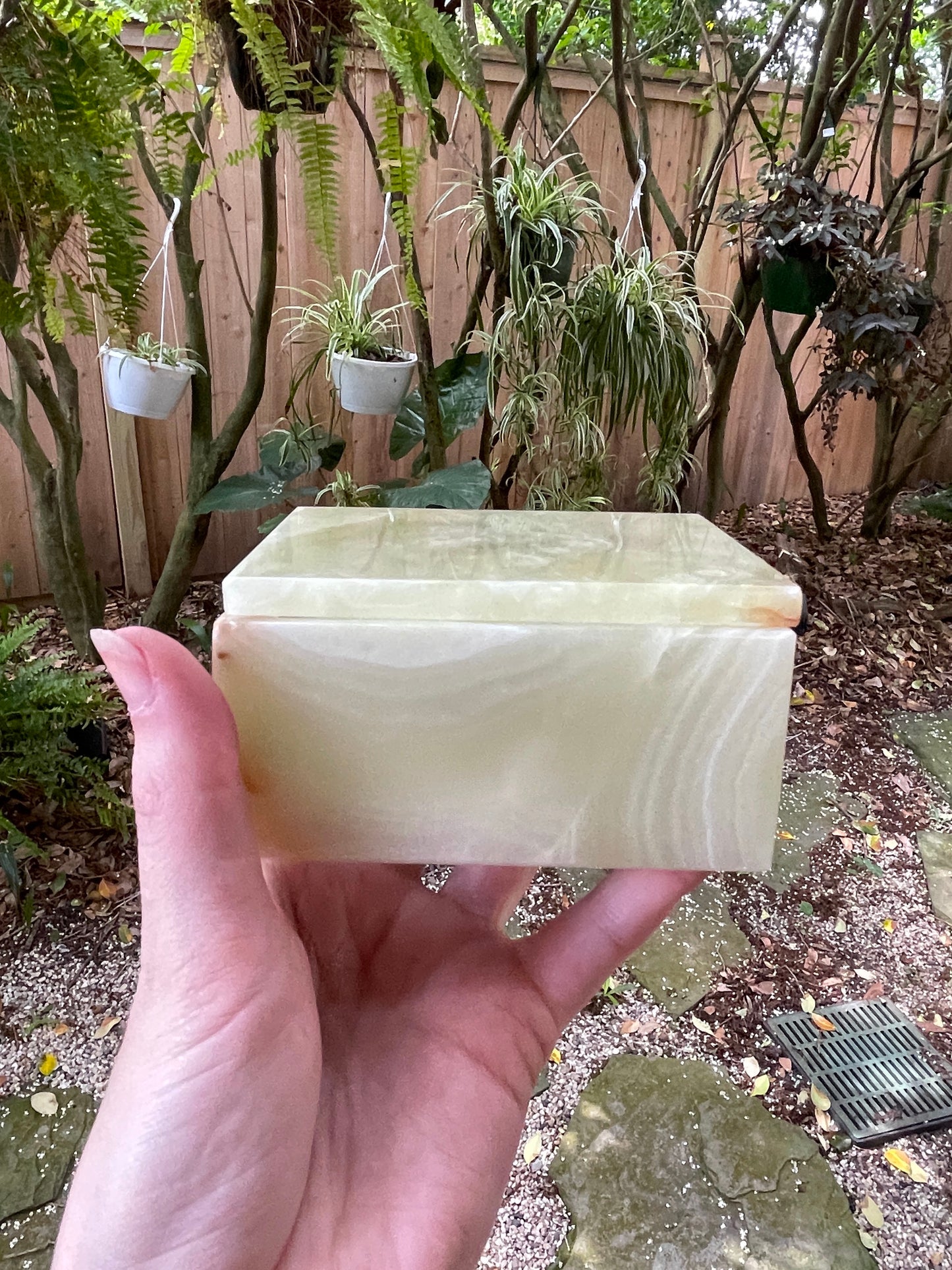 Banded Calcite Hand Made Boxes From Pakistan 600g 1lb 5.20z