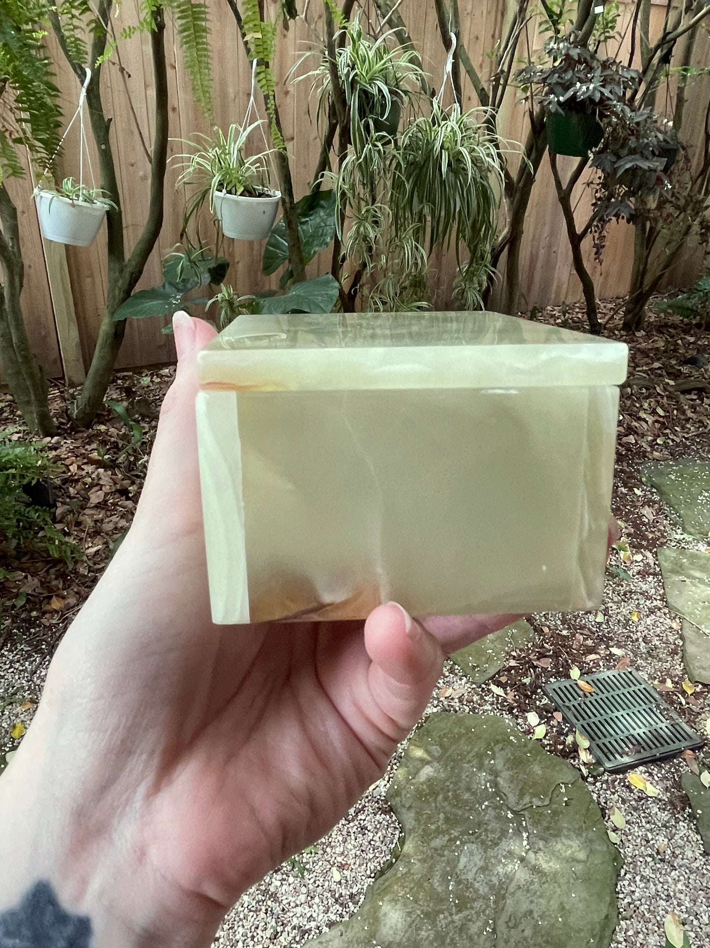 Banded Calcite Hand Made Boxes From Pakistan 600g 1lb 5.20z