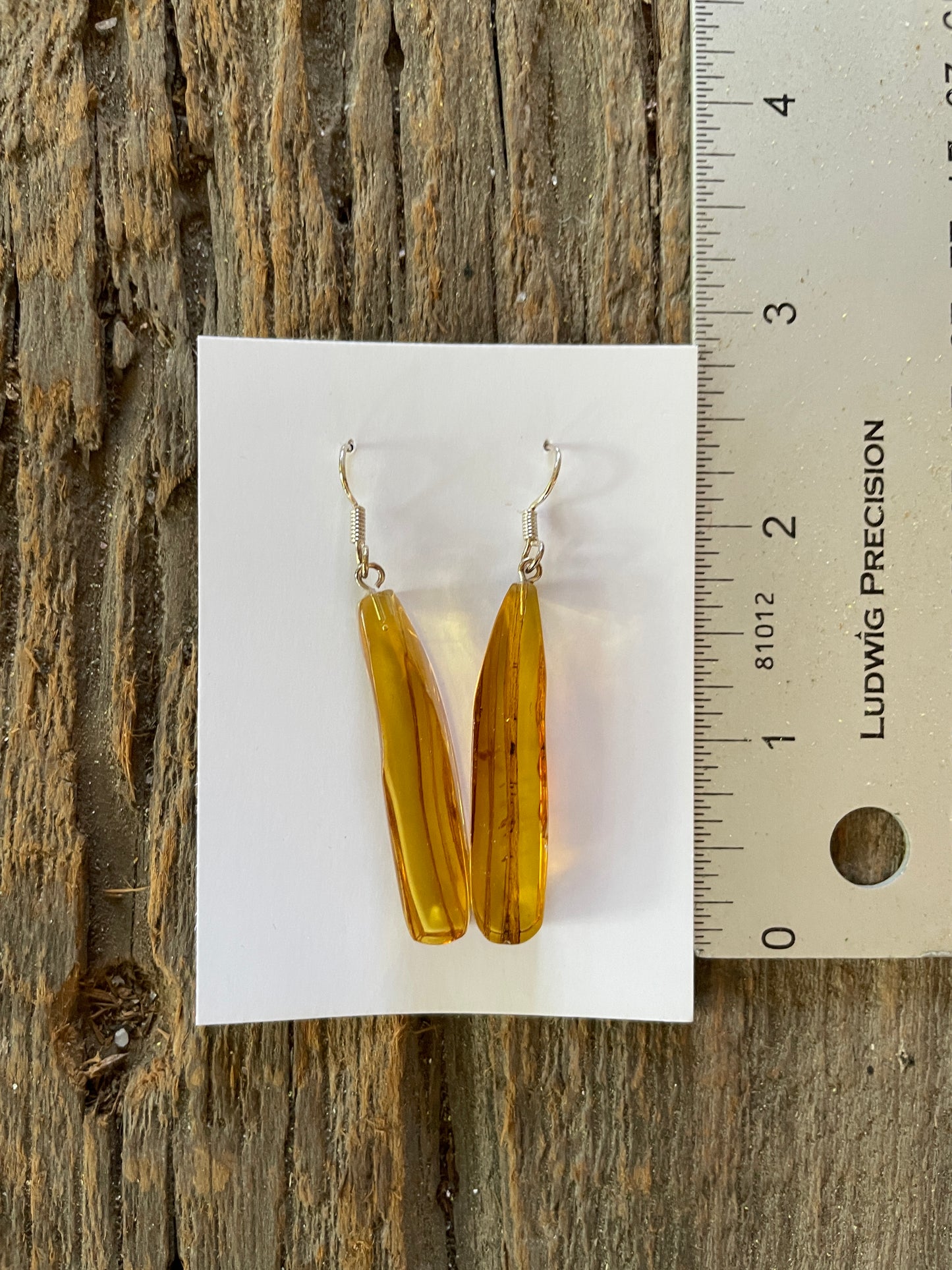 Beautiful Mexican Blue Amber Earrings from Chiapas Mexico