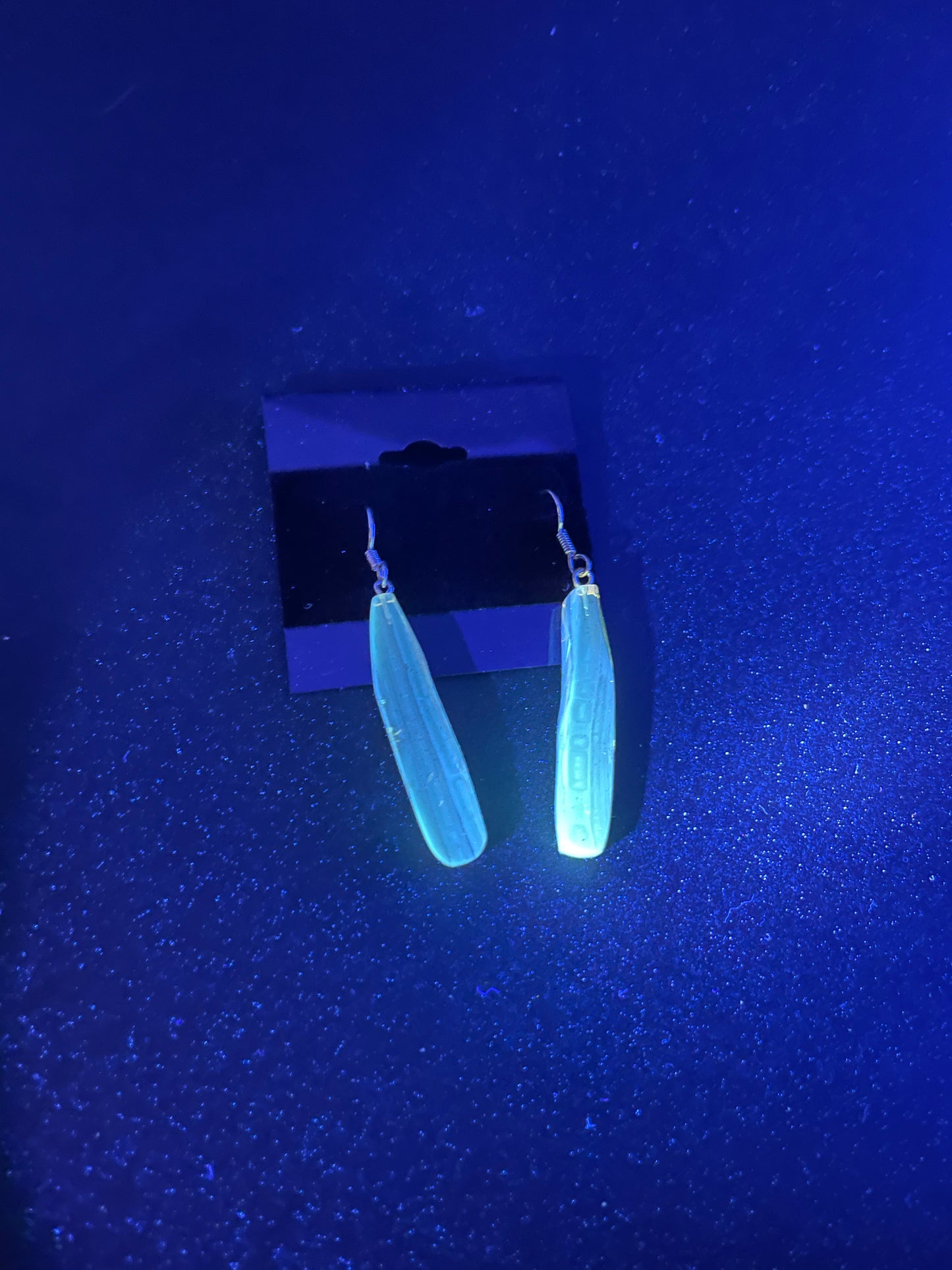 Beautiful Mexican Blue Amber Earrings from Chiapas Mexico