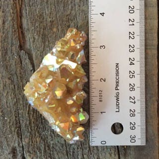 Citrus Blossom Aura Quartz Cluster from Arkansas 93.1g Specimen