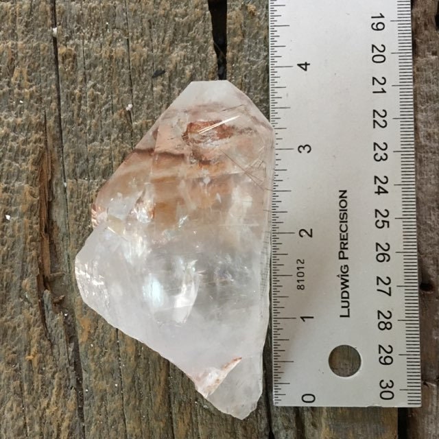 Brazilian Quartz Point With Rutile and Iron Inclusions Specimen Minas Gerais, Brazil. 293g