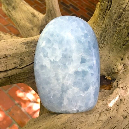 Blue Calcite Free Form From Madagascar 895g
