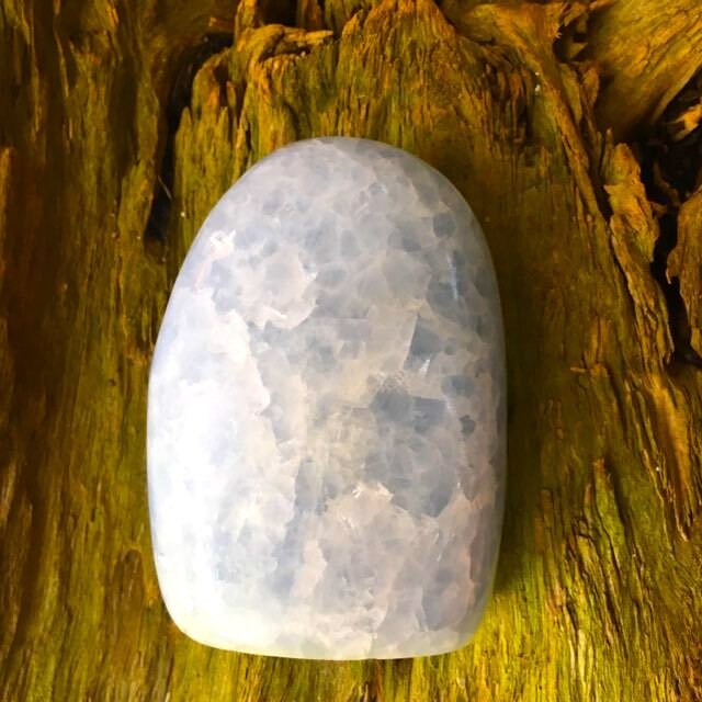 Blue Calcite Free Form From Madagascar 895g