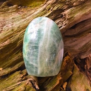 Polished Green Fluorite Free Form Display From Madagascar 565g
