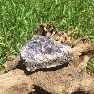 Purple/Green Rogerley Fluorite Crystal Cluster 138g, Diana Marie Mine, England UV reactive and Fluorescent Chakra Reiki Altar