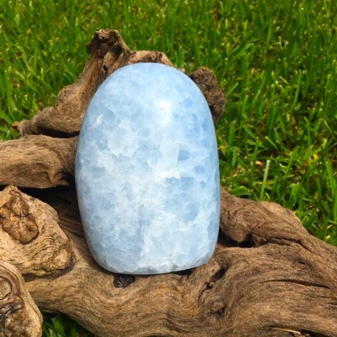 Blue Calcite Free Form From Madagascar 895g
