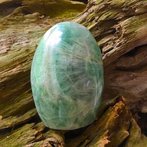 Polished Green Fluorite Free Form Display From Madagascar 565g
