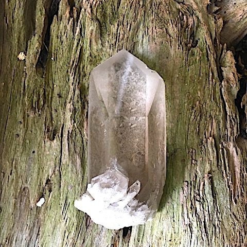 Brazilian Lodolite Phantom Quartz Natural Point Specimen 340g Minas Gerais