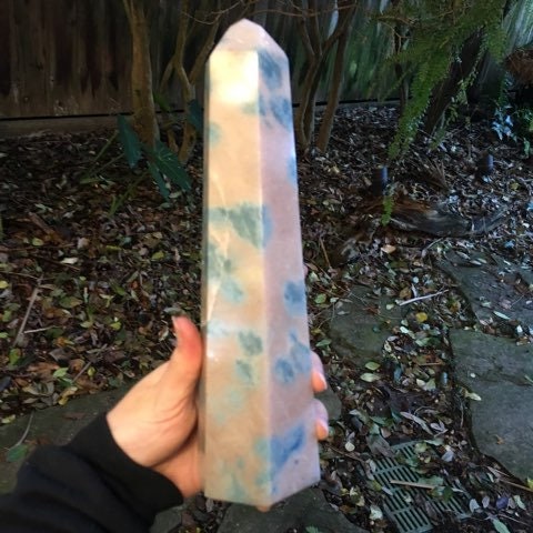 Rare Trolleite with Lazulite Polished Point From Brazil 1170g Specimen