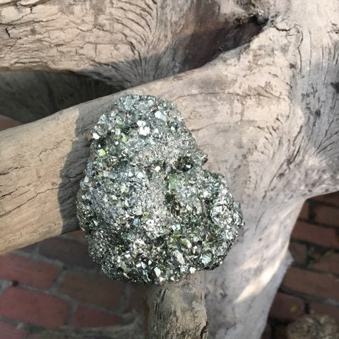 Beautiful Natural Raw Pyrite Crystal Specimen 585g, from Peru