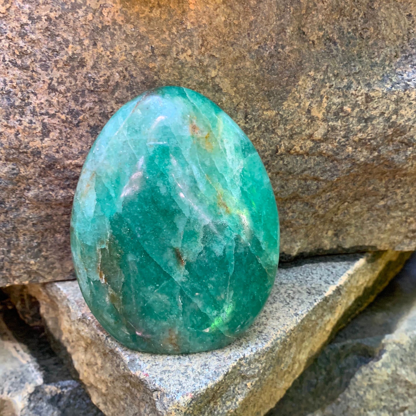 Polished Green Fuchsite Free Form 660g Specimen From Madagascar