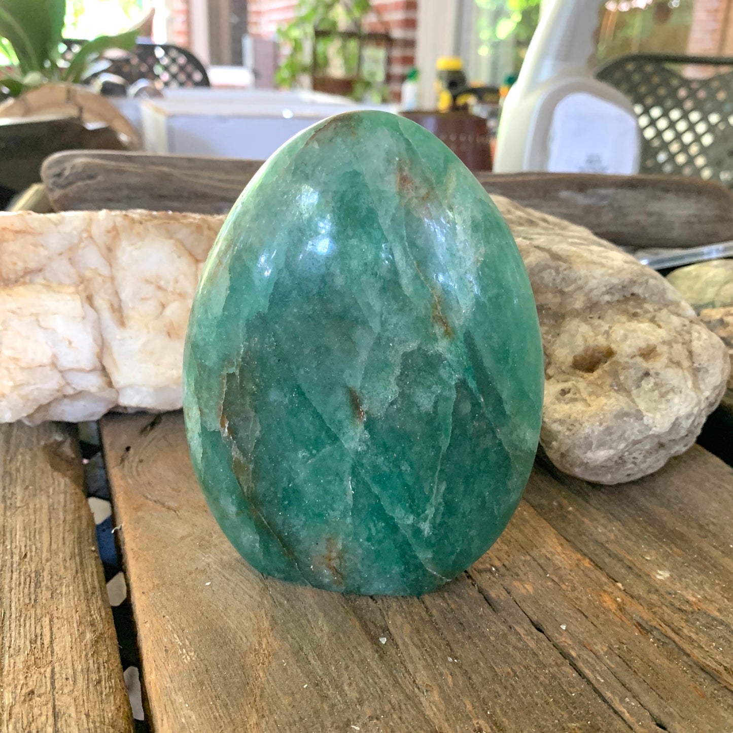 Polished Green Fuchsite Free Form 660g Specimen From Madagascar