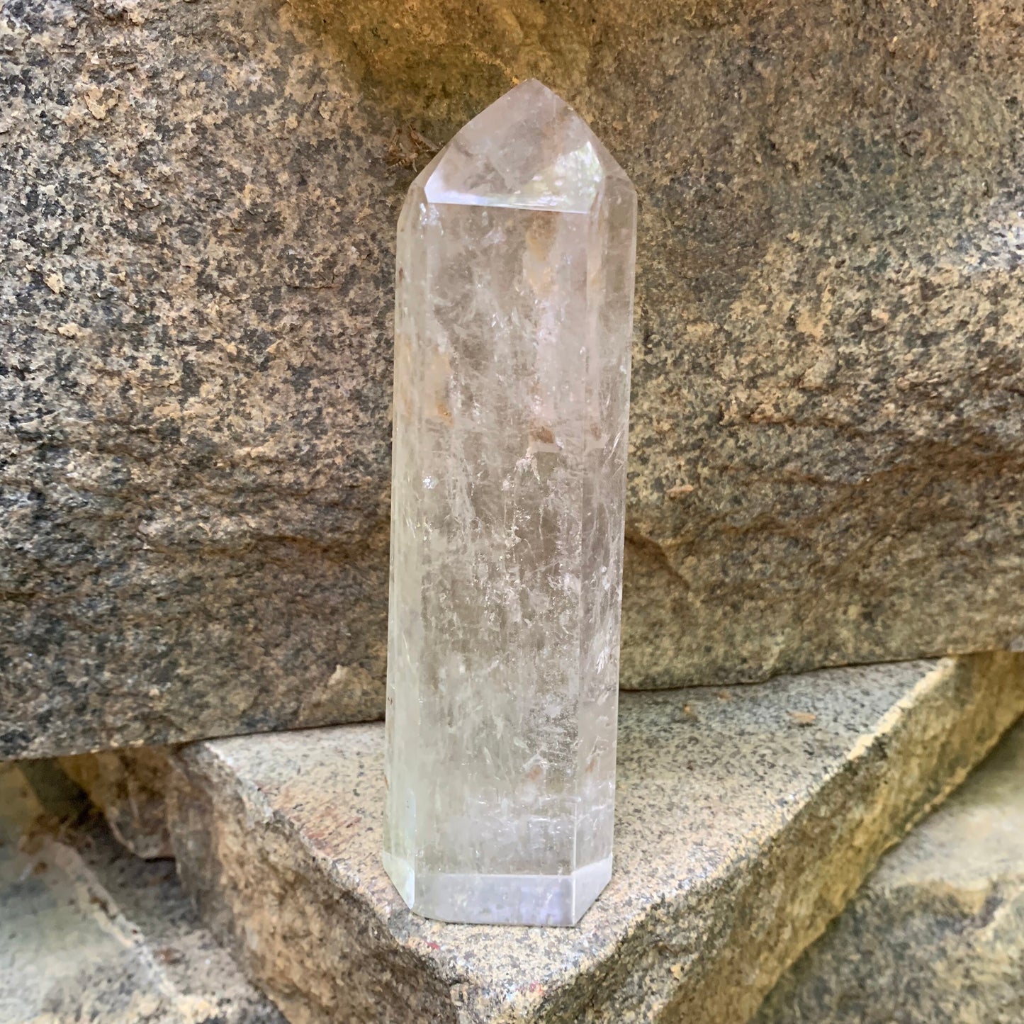 Brazilian Clear Quartz 297g With Iron Inclusions Polished Point Specimen Collection Peace